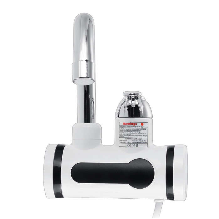 H05B - 3000W 2 IN 1 Instant Electric Water Heater Faucet Fast Heating LED Display 220V