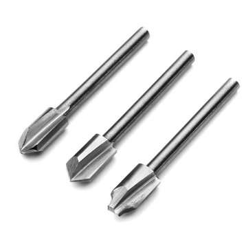 Drillpro 10pcs 1/8 Inch Shank Wood Working Router Bit Dremel Rotary Tool Parts