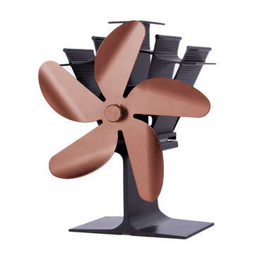Quiet 210CFM 5 Blades Stove Fan Heat Powered Saving Fireplace Ecofan Burner (COLOR: BRONZE)