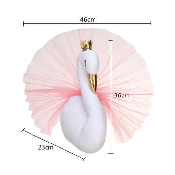 36cm 14" Golden Crown Swan Girl Swan Animal Doll Stuffed Plush Toy Home Decor