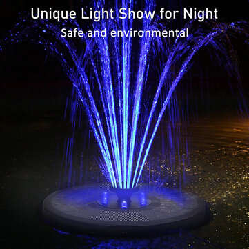 7V 3W Solar Fountain Powered Water Pump Bird Bath Pond Floating Garden Pool Outdoor