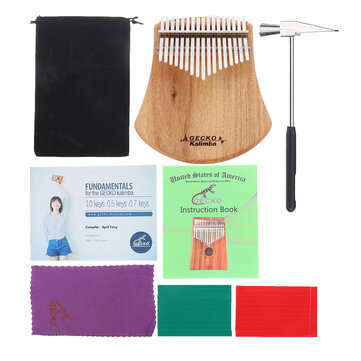 GECKO K17CAS 17 Keys Kalimba Camphor Wood Thumb Finger Piano with Bag Set