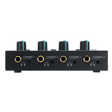 AMP-i4 4-Channel Stereo Headphone Amplifier and DC 12V Power Adapter