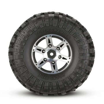4Pcs AUSTAR AX-4020A 1.9 Inch 110mm 1/10 RC Car Tires with Alloy Hub For D90 SCX10 AXAIL RC4WD TF2 R