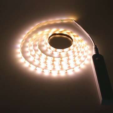Battery Powered 1M 2M PIR Motion Sensor Activated Dimmable LED S... (LENGTH: 1M | COLOR.: WARMWHITE)