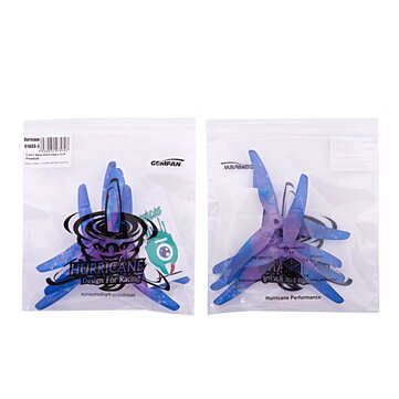 2 Pairs Gemfan Hurricane 51433 5.1 Inch 3-Blade Freestyle Propeller M5 Hole ... (COLOR.: STARRYBLUE)