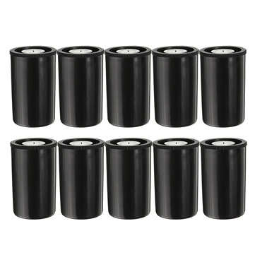 10Pcs Empty Black White Bottle 35mm Film Cans Canisters Containers for Kodak Fuji (COLOR.: BLACK)