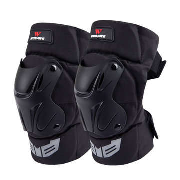 14.2-19.7inch Universal Motorcycle Racing Knee Pads Armor Protective Guard Black