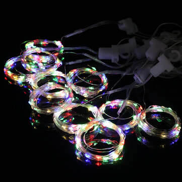 300LED 8 Modes USB Copper Wire Curtain String Fairy Light With Hook Remo... (LIGHT COLOR: FOURCOLOR)
