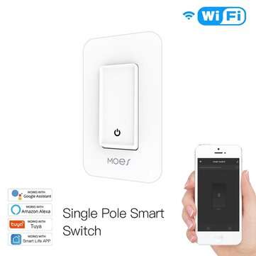 MoesHouse WiFi Smart Light Switch Control by Smart Life/Tuya APP Works w... (TYPE: SINGLECONTROLLER)
