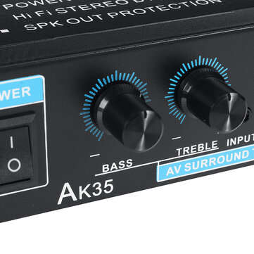 AK35 110V-240V bluetooth 5.0 Stereo Power Amplifier USB Wireless Music Speakers