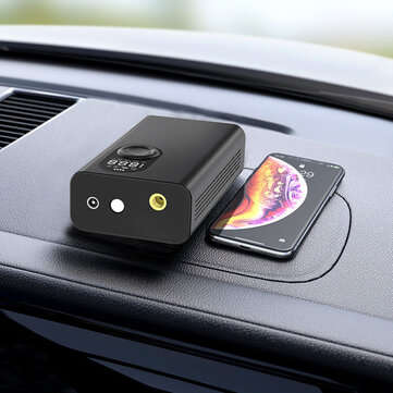 BIKIGHT Portable Wireless Electric Air Pump With LED Lamp 2000mAh Inflator For Car Motorcycle Bicycl