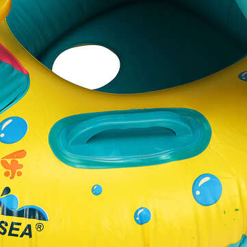 Baby Inflatable Swimming Float Ring PVC Lying Water Seat Boat Sunshade Pool Mattress with Canopy Kid