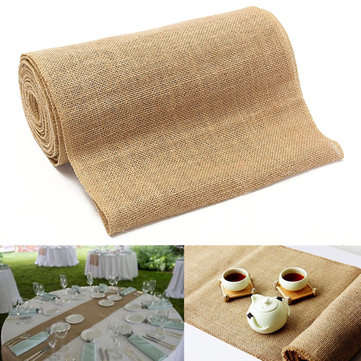 10mx30cm Burlap Table Runners Hessian Roll Fabric Jute Rustic Home Decorations