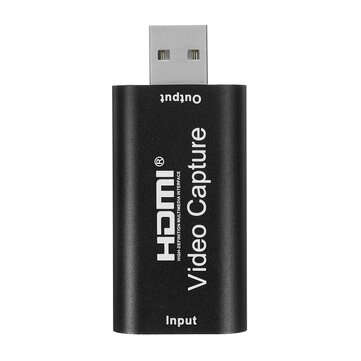 4K 1080P HD Video Capture Card USB2.0 to HDMI Video Capture Box Recorder for Gaming Live for Youtube