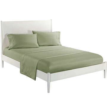 3/4 Peices Polyester Bedding Set Wrinkle Fade Stain ... (BEDDING SIZE: 4PCSFULLSIZE | COLOR.: GREEN)