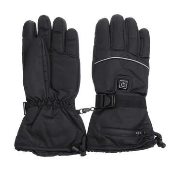 45-55 Electric Heated Gloves Touch Screen With 2 Battery Box Warmer Black Waterproof