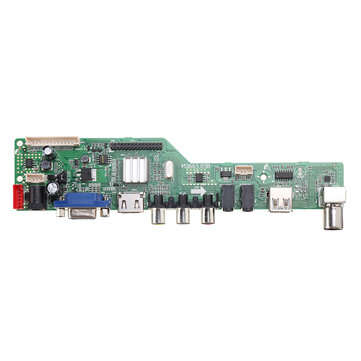 Digital Signal M3663.03B DVB-T2 Universal LCD TV Controller Driver Board TV/PC/VGA/HDMI/USB+7 Key Bu