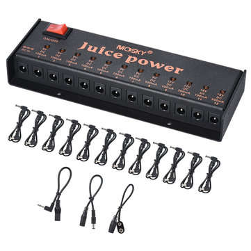 MOSKY JUICE POWER DC 18V 12 Isolated Power Supply Connector for 9V 12V 18V Guitar Effect Pedals