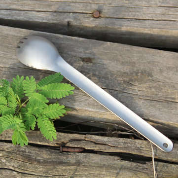 Keith Ti5319 Titanium Long Handle Ultralight Spork Spoon Outdoor Camping Picnic Travelling Tableware