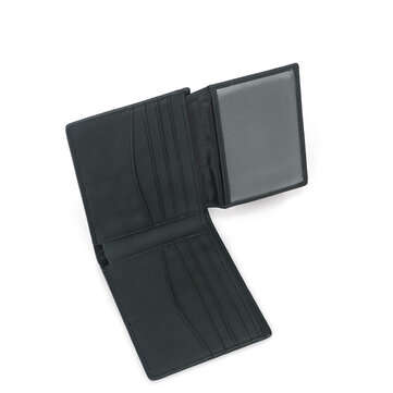 Men`s Card Holder Large Capacity RFID Blocking Genuine Leather Carbon Fiber Style Anti Magnetism Bif
