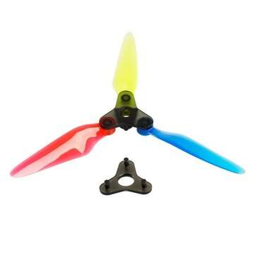 Dalprop Fold Series 5.1" Folding Propellers Smooth DIY FPV... (COLOR.: CRYSTALRED | HUB COLOR: GREY)