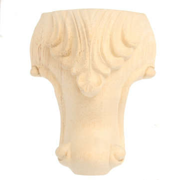 4Pcs Engraved Anti-damp Solid Wood Sofa Legs Wardrobe Cabinet Furniture Bracket Feet European Style