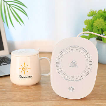 55 Degrees Thermostical Cup Mat Mini Heated Pad 110/220V 16W USB Recharge Insulated... (TYPE: TYPEB)