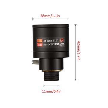 CCD 3.0MP OSD D-WDR 2.8-12mm Focus Zoom Lens for CCTV Security FPV Camera