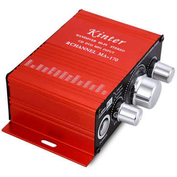 Kinter MA-170 Mini 12V 20W Hi-Fi Stereo Amplifier Booster DVD MP3 Speaker
