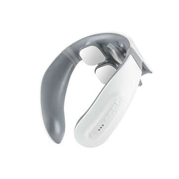 KALOAD Smart Neck Meridian Massager 4 Head TENS Pulse Heating Cervical Massager Vo... (COLOR: WHITE)