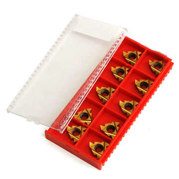 Drillpro CT-12 50pcs Carbide Inserts with 7pcs 12mm Shank Lathe Turning Tool Holder DCMT070204 CCMT0