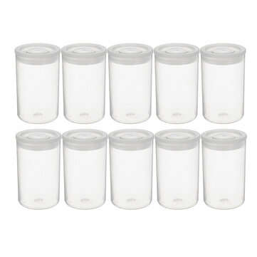 10Pcs Empty Black White Bottle 35mm Film Cans Canisters Containers for Koda... (COLOR.: TRANSPARENT)