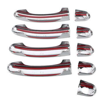 9Pcs Set ABS Chrome 4 Door Handle Cover For VW Transporter T5 T6 Caddy Van