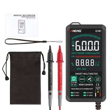 ANENG 618C Digital Multimeter Smart Touch DC Analog Bar True RMS Auto Tester Professional Capacitor