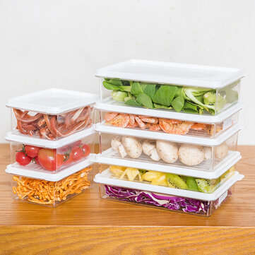 KC-SB06 Stackable Refrigerator Fridge Freezer Storage Box Stack Food Container Tray O... (SIZE 3: M)