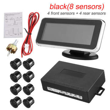 12V 4 LCD Car Parking Sensor Monitor Detector 4/6/8 Radar Sound Alert System (TYPE: #3)