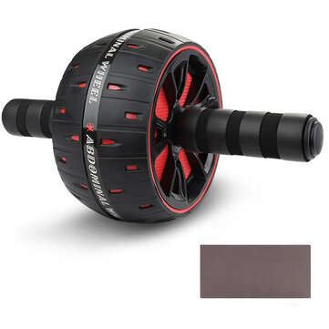 Silent Abdominal Wheel Roller AB Muscle Trainer Gym Home Exercise Body Muscle Build... (COLOR.: RED)