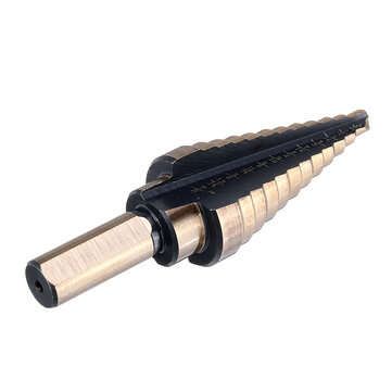 Drillpro 5pcs HSS Step Drill Bit Set Hole Cutter Drilling Tool Multiple Hole 50 Sizes with Aluminum