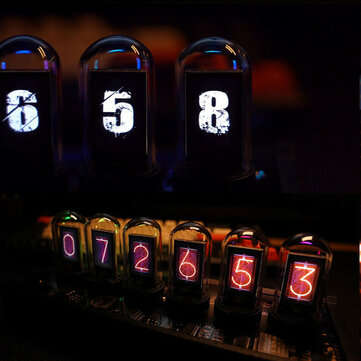 Pseudo-glow Tube Programmable Display IPS Screen RGB Clock Desktop Creative Ornaments Digital Clock