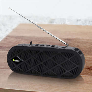 NewRixing NR-B7FMT Solar bluetooth 5.0 Subwoofer Outdoor Support TWS FM Radio TF C... (COLOR: BLACK)