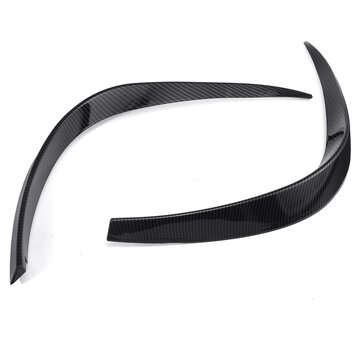 2Pcs Car Front Bumper Splitter Spoiler Fog Light Canard For Mercedes Benz A... (COLOR.: CARBONBLACK)