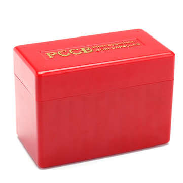 Red Coin Storage Case Box Organizer for 10 Certified Graded PCGS NGC Slab Coin Holder