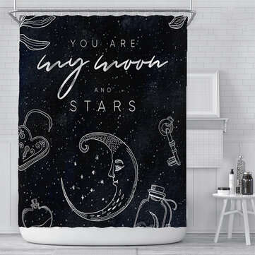 180x180cm Waterproof Shower Curtain Star Shower Curtain Digital Printing Polyester Sho... (TYPE: #4)