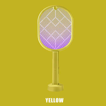 3000V 3 In 1 Electric Insect Swatter Zapper USB Rechargeable Mosquito Swatter (COLOR: YELLOW)