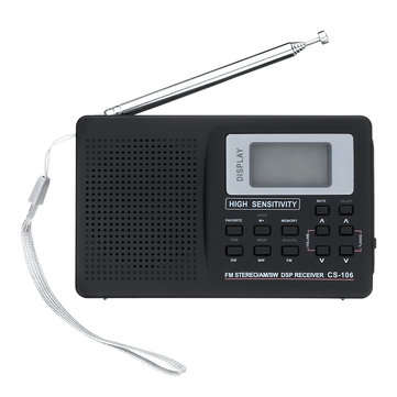 Portable Digital Full Band AM FM SW MW LW Radio Receiver Alarm Clock  (TYPE: .A)