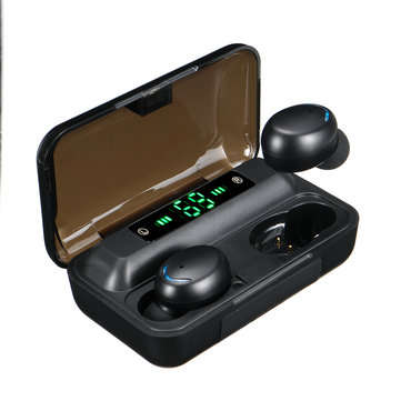 Mini TWS Wireless bluetooth 5.0 Earphone LED Display Power Bank Smart Touch Headphone with Mic for i