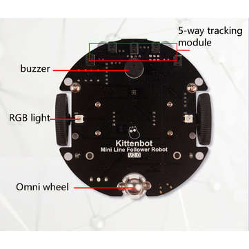 Kittenbot miniLFR DIY Smart RC Robot Car Scratch Program Tracking Obstacle Avoidance Robot Car Compa
