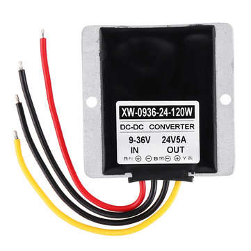 9-36V To 24V 5A 120W DC Buck Boost Power Converter Waterproof Multiple Protection  Step Down Module