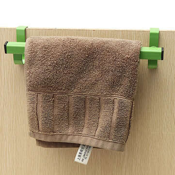 24cm Space Saving Door Drawer Towel Hanger Bathroom Clothes Holder (COLOR.: GREEN)